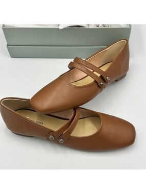 Classic Double-Strap Brown Mary Jane Flats